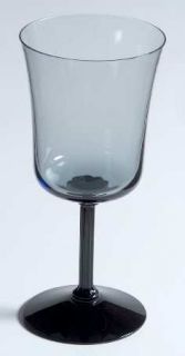 Fostoria Princess Gray Water Goblet   Stem #6123,Gray Bowl/Black Base