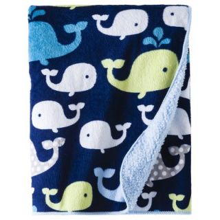 Soft Valboa Popcorn Blanket   Whales n Waves by Circo