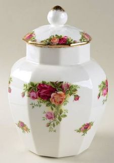 Royal Albert Old Country Roses Mayfair Jar & Lid, Fine China Dinnerware   Montro