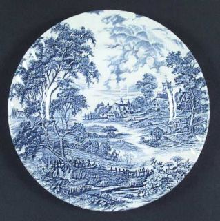 Ridgway (Ridgways) Meadowsweet Blue Dinner Plate, Fine China Dinnerware   Blue C