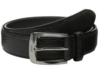 Stacy Adams 32mm Lizard Skin Embossed Leather Mens Belts (Black)