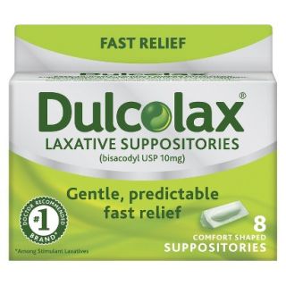Dulcolax Gentle and Predictable Fast Relief Laxative Suppositories   8 Count