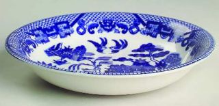 Japan China Blue Willow (No Gold) Coupe Soup Bowl, Fine China Dinnerware   Japan