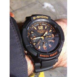 Casio Men's GW3000B 1ACR G Shock Solar Power Black With Orange Dial Watch Casio Watches