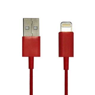 Ayangyang 1m Red 8 Pin Usb Date Cable Connector Charger Adapter for Iphone 5 Ipad Mini Ipad4 Can Not Support Audio Cell Phones & Accessories