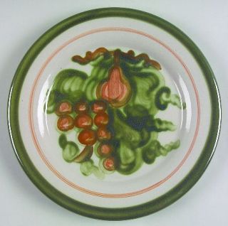 Louisville Pear Luncheon Plate, Fine China Dinnerware   Light Orange Pear,Green/