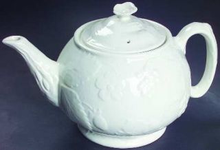 Burgess & Leigh Strawberry&Grape Leaf White (Davenport) Teapot & Lid, Fine China