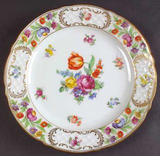 Schumann   Bavaria Empress Dresden Flowers  Luncheon Plate, Fine China Dinnerwar