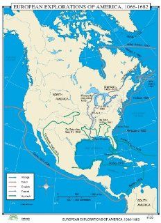 European Explores North America (World History Wall Maps) (9780762550296) Kappa Map Group Books