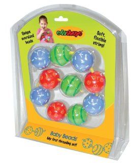 Edushape Baby Beads, Set of 14  Baby Shape And Color Recognition Toys  Baby