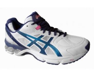 ASICS Gel Netburner Professional 9 Ladies Netball Shoe, White/Navy, US9.5 Shoes