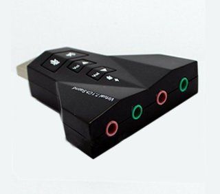 JMT Sound Effect External 4 Port Airplane 3d USB Audio Sound Card Adapter Virtual 7.1 Channle Computers & Accessories