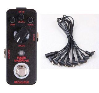 MOOER Rage Machine Metal Distortion Pedal/Effect Pedal True Bypas+ free 8 way cable Musical Instruments