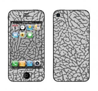 Grey Elephant Print iPhone 4/4s Skin Cell Phones & Accessories