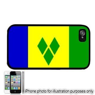 Saint Vincent Grenadines Flag Apple iPhone 4 4S Case Cover Black 