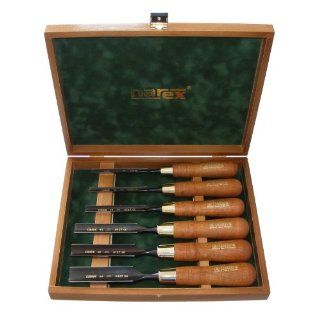 Set of Firmer Gouges Premium   6 Pieces in Wooden Case