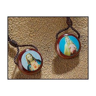 Round Wear Ever 24 Hour Wood Scapular   Wall Sculptures