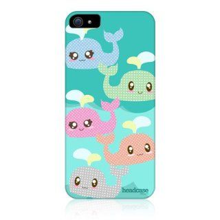 Head Case Designs Polka Kawaii Whale Protective Back Case Cover for Apple iPhone 5 5s 