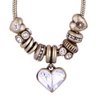 martine wester pandora heart charm necklace brass by lytton and lily vintage home & garden