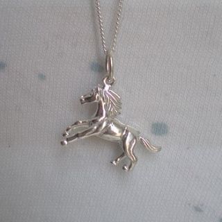 horse pendant necklace by lullaby blue
