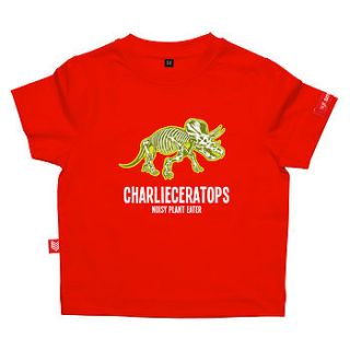 personalised triceratops dinosaur t shirt by sgt.smith
