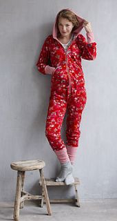 pip studio red chinese blossom onesie by fifty one percent