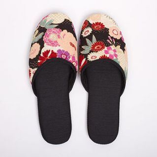 japanese kimono slippers sakura by keiko uchida