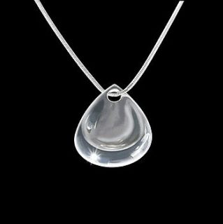 teardrop silver pendant by bijoux box