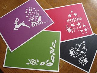 personalised christmas placemat set of six by ruth springer design