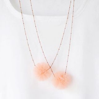 pom pom necklace by sarah & bendrix