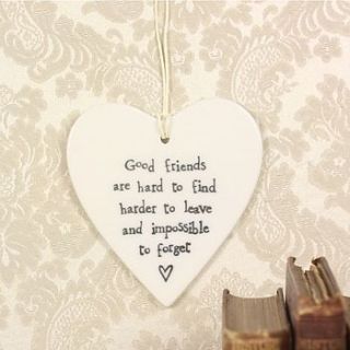 'good friends' porcelain heart by lisa angel homeware and gifts
