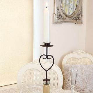 heart bottle stopper with candle holder by dibor