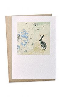 wild rabbit card by goose chase design