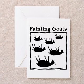 Fainting Goats Greeting Cards (Pk of 10) by JellyBrainJamboree