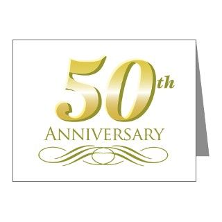 50th Anniversary Note Cards (Pk of 10) by GMCreative