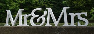 large personalised 'mr & mrs' wooden letters by letters etc