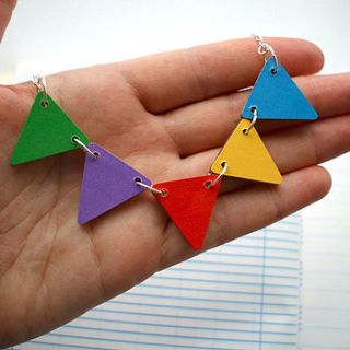 carnival bunting necklace by lucie ellen