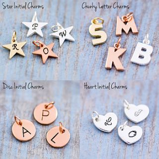 add on j and s jewellery initial charm by j&s jewellery