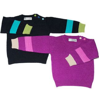 super stripe jumper in cashmere/merino by babatude childrenswear