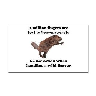 beaver humor gifts Rectangle Decal by elkslayer