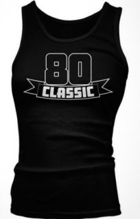 Classic 80 Junior's Tank Top, Eighty years Old 80th Birthday Eightieth Bday, 80 Classic Design Boy Beater Clothing