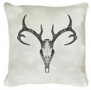 stag skull cushion by natural history