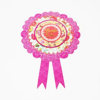 bride to be hen party rosette by postbox party