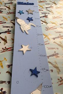 rockets wooden height chart by hickory dickory designs