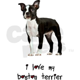 I Love My Boston Terrier Keychains by cafepets