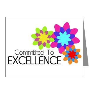 Committed to Excellence Note Cards (Pk of 10) by bizmotivation