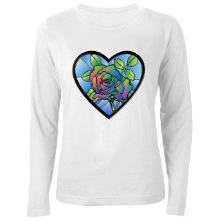Stained Glass Rose T Shirt by hughumor