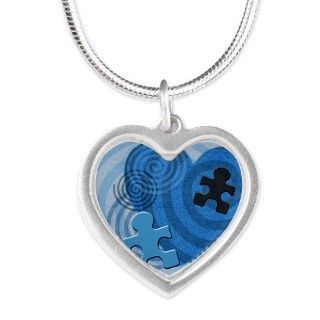 Autism_heart_jewelry Silver Heart Necklace by Admin_CP13368566