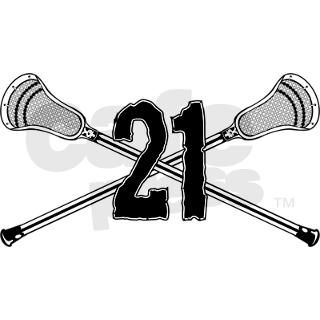 Lacrosse Number 21 Magnet by mmdg