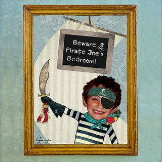 personalised pirate poster by itsyourstory